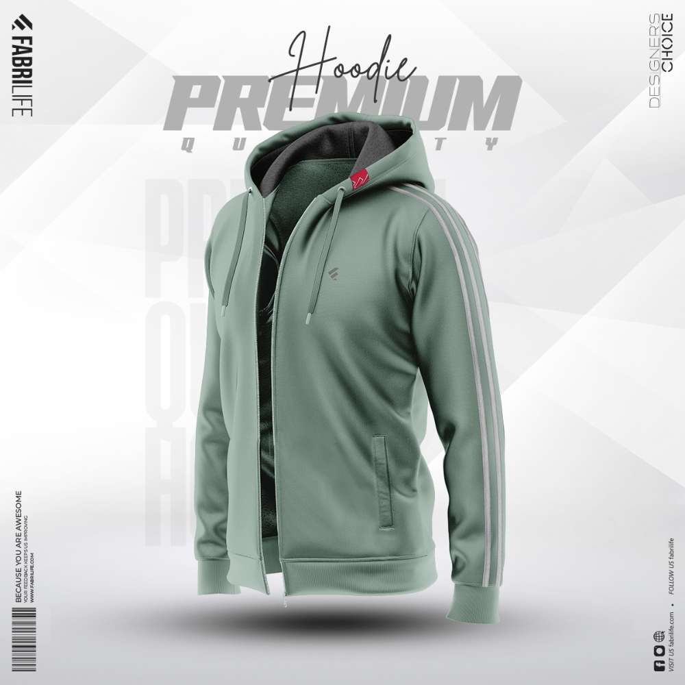 Charcoal Zip Hoodie